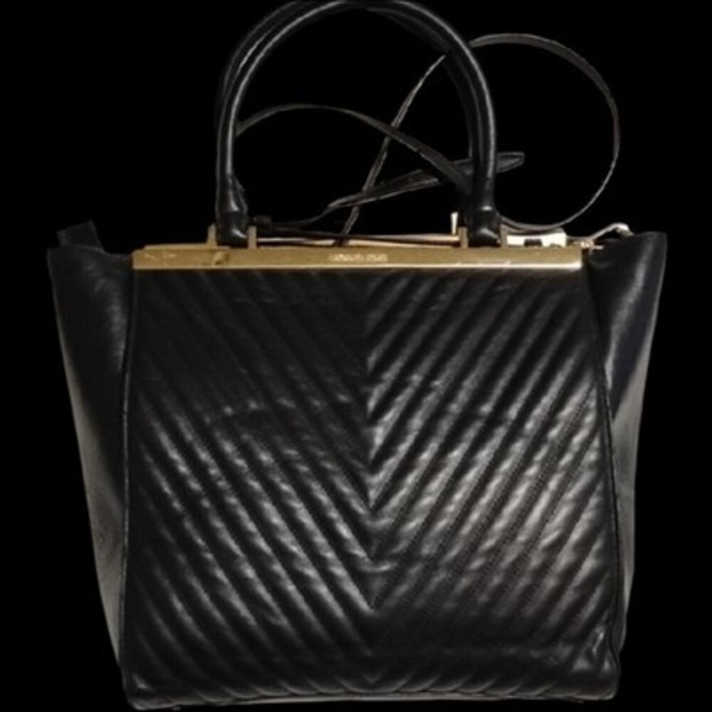 Michael Kors Black Quilted Leather Handbag